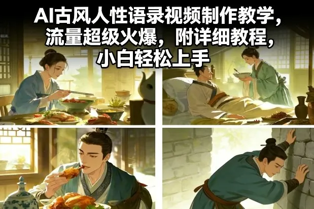 AI古风人性语录视频制作教学，流量超级火爆，附详细教程，小白轻松上手-知云阁资源站
