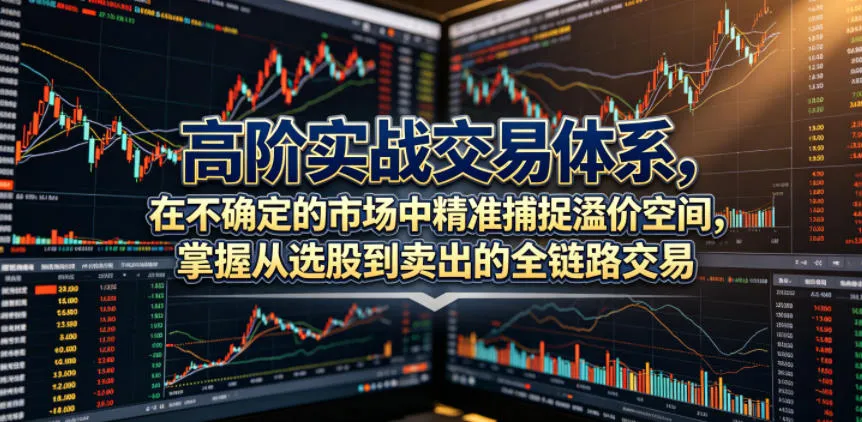 高阶实战交易体系,在不确定的市场中精准捕捉溢价空间,掌握从选股到卖出的全链路交易心法(更新6月)-知云阁资源站