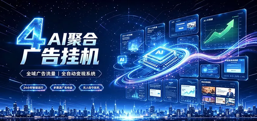 全域广告流量聚合,AI无人挂机稳赚佣金,打造长期稳定被动收入副业-知云阁资源站
