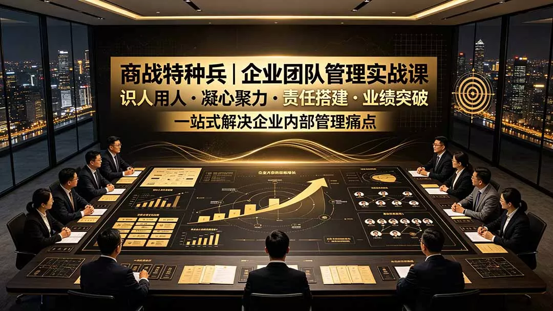 商战特种兵｜企业团队管理实战课：识人用人｜凝心聚力｜责任搭建｜业绩突破，一站式解决企业内部管理痛点-知云阁资源站