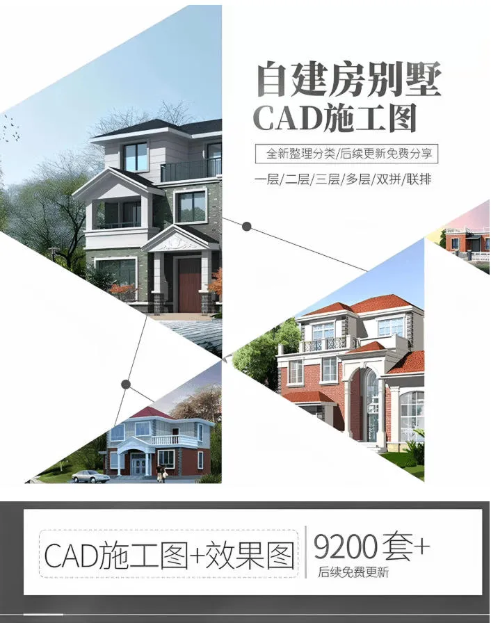 付费购买素材!2026新整理新农村自建房设计图,图纸CAD施工图合集,超18700+套,自建房屋图纸-知云阁资源站