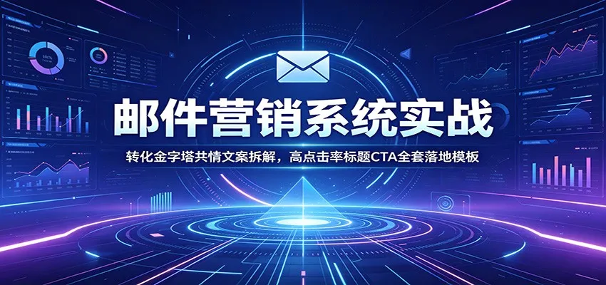 邮件营销系统实战：转化金字塔共情文案拆解，高点击率标题CTA全套落地模板-知云阁资源站