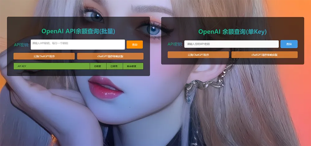 ChatGPT在线查询余额小工具源码-知云阁资源站
