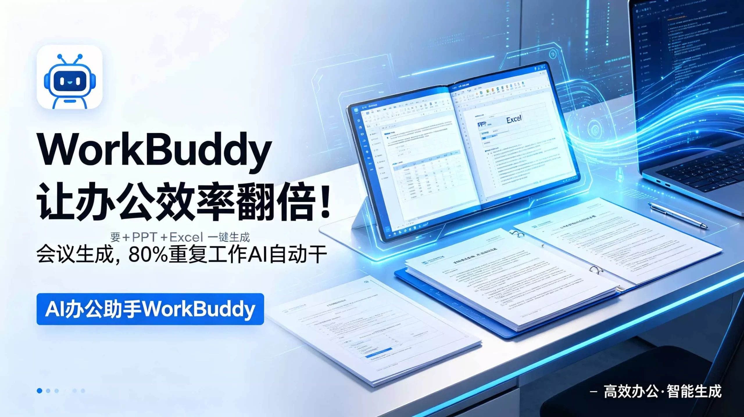 WorkBuddy让办公效率翻倍!会议纪要+PPT+Excel一键生成,80%重复工作AI自动干-知云阁资源站