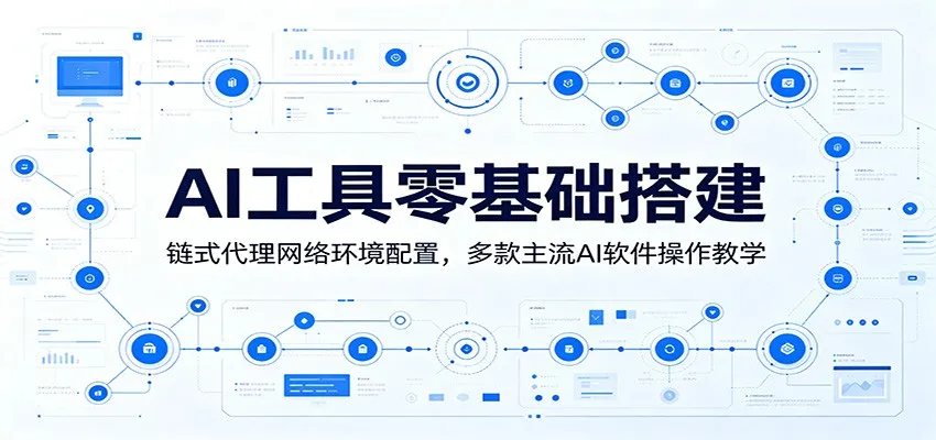 AI工具零基础搭建:链式代理网络环境配置,多款主流AI软件操作教学-知云阁资源站