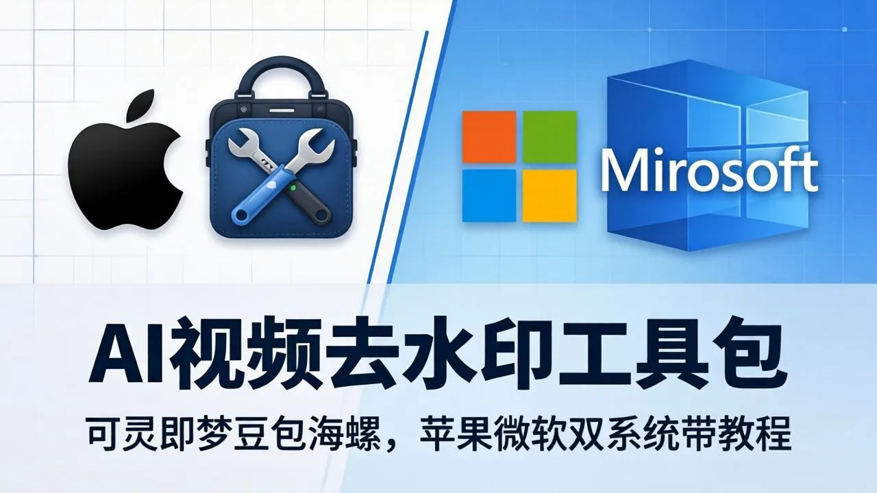 AI视频去水印工具包：可灵即梦豆包海螺，苹果微软双系统带教程-知云阁资源站