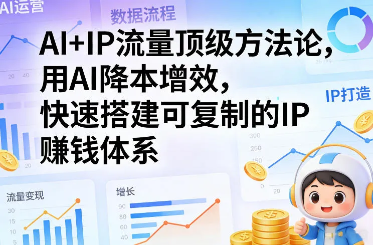 AI+IP流量顶级方法论,用AI降本增效,快速搭建可复制的IP賺钱体系-知云阁资源站