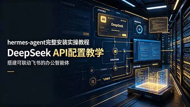 hermes-agent完整安装实操教程,DeepSeek API配置教学,搭建可联动飞书的办公智能体-知云阁资源站