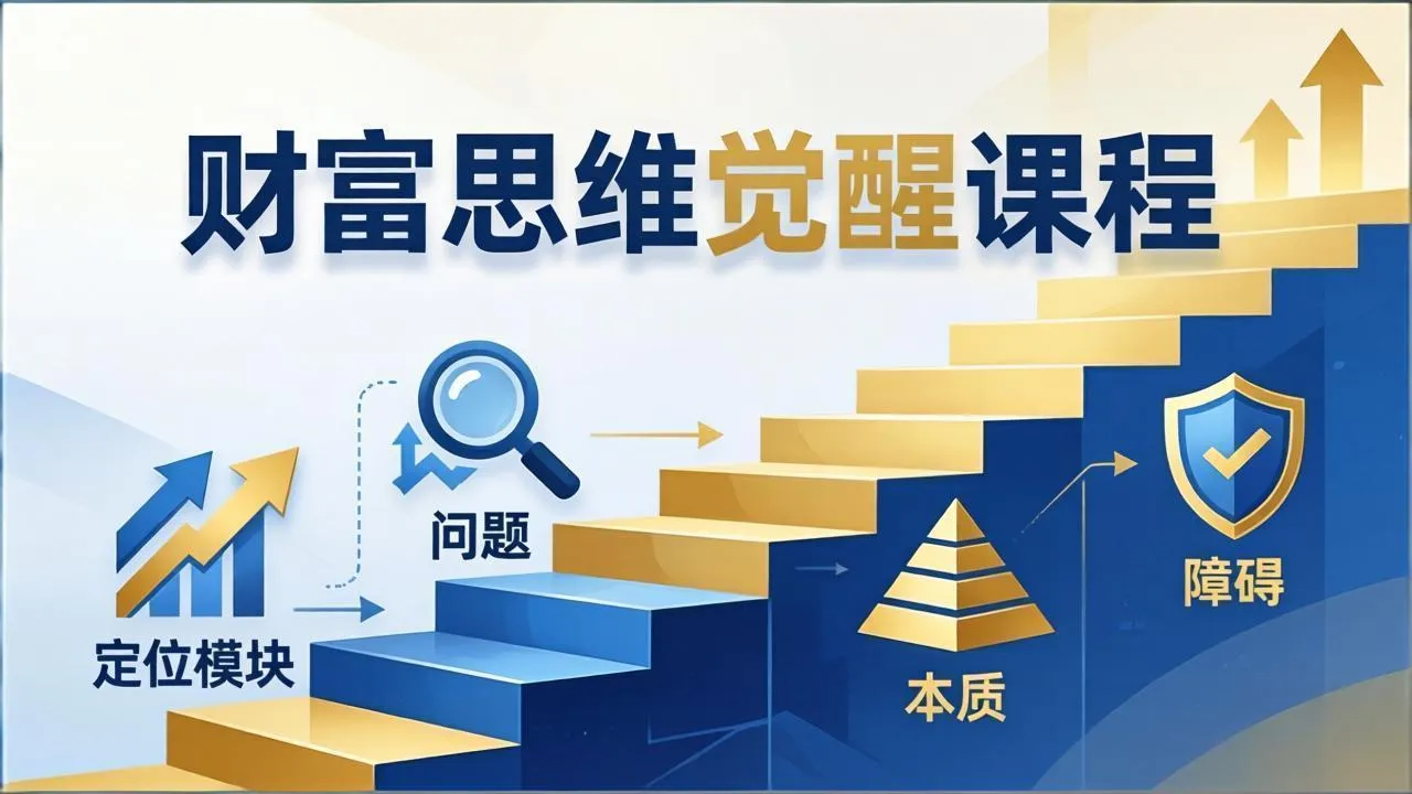 财富思维觉醒第十期:3天大课四大模块,精准定位问题看清本质,扫清人生障碍 财富思维觉醒第十期:3天大课四大模块,精准定位问题看清本质,扫清人生障碍
