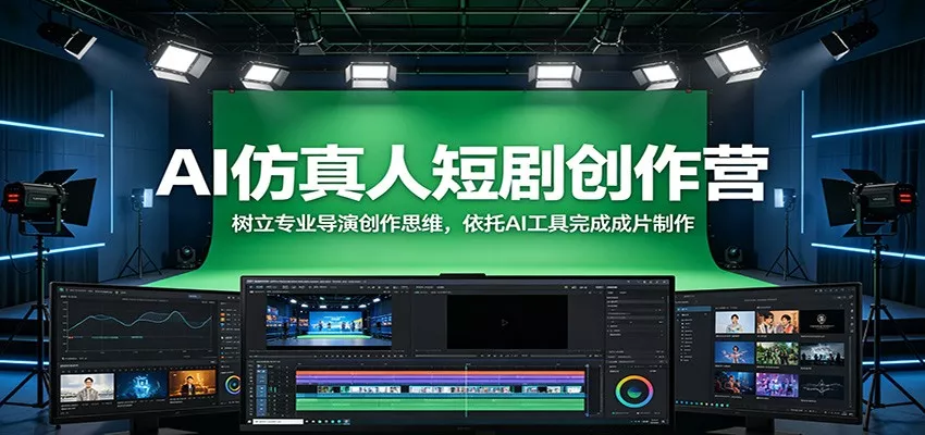 AI仿真人短剧创作营:树立专业导演创作思维,依托AI工具完成成片制作-知云阁资源站