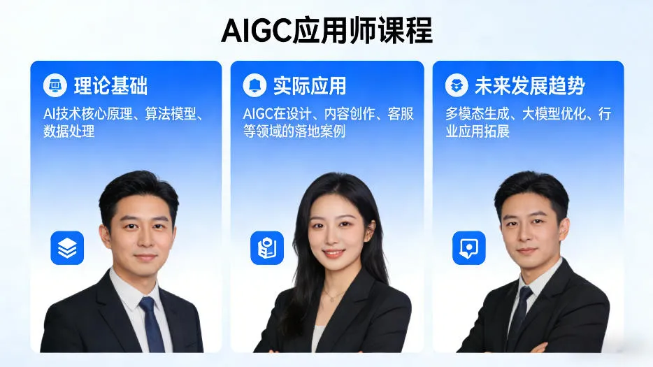 AIGC应用师课程,覆盖了AI技术的理论基础、实际应用、以及未来发展趋势(更新) AIGC应用师课程,覆盖了AI技术的理论基础、实际应用、以及未来发展趋势(更新)