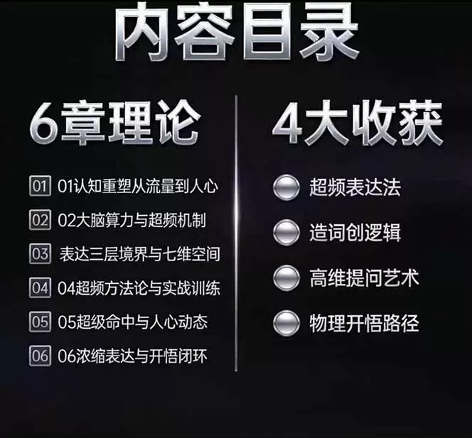 马大个高维表达全套实战课,跳出普通口才教学,大脑超频训练打造原创思想IP体系-知云阁资源站