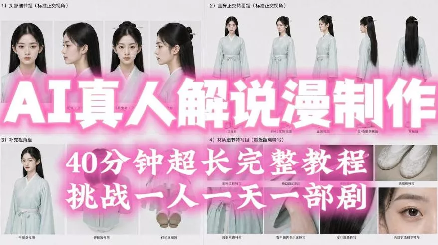 2026年AI真人解说漫剧自动批量化制作教程,40分钟超长完整,自动批量化制作,挑战一人一天一部剧!-知云阁资源站