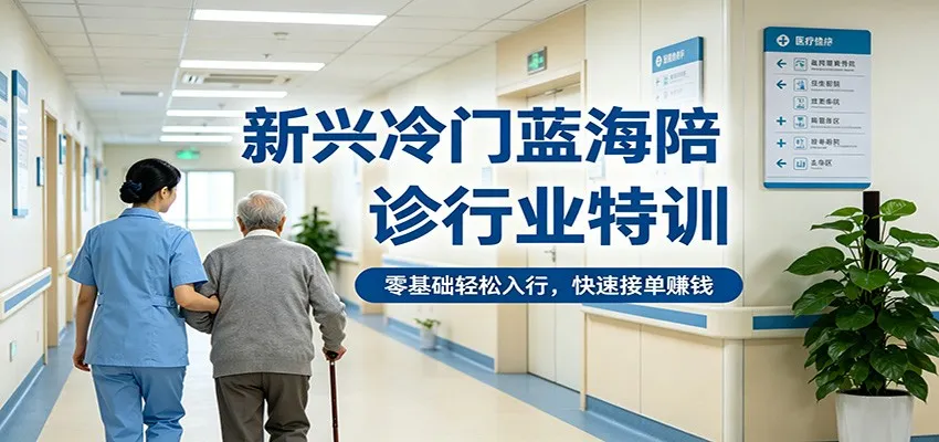 新兴冷门蓝海陪诊行业特训,零基础轻松入行,快速接单赚钱 新兴冷门蓝海陪诊行业特训,零基础轻松入行,快速接单赚钱
