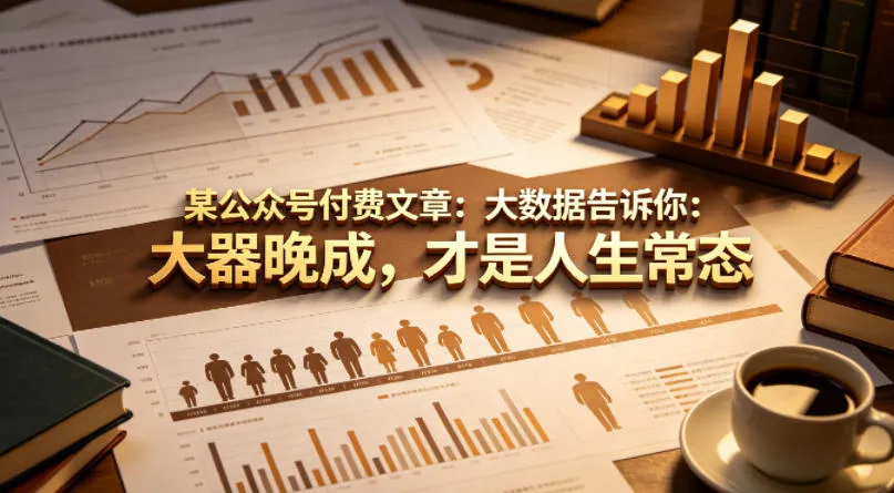 某公众号付费文章:大数据告诉你:大器晚成,才是人生常态 某公众号付费文章:大数据告诉你:大器晚成,才是人生常态