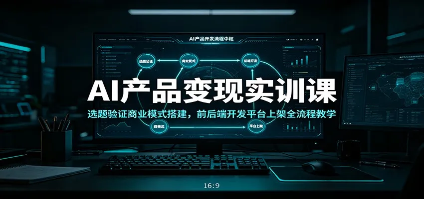 AI产品变现实训课:选题验证商业模式搭建,前后端开发平台上架全流程教学-知云阁资源站