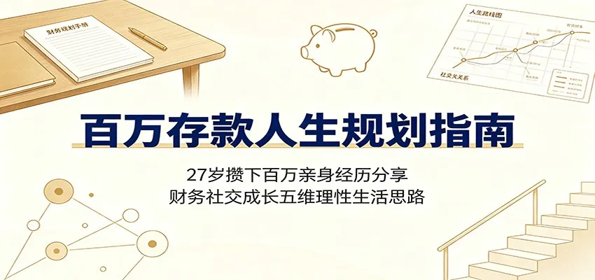 百万存款人生规划指南:27岁攒下百万亲身经历分享,财务社交成长五维理性生活思路-知云阁资源站