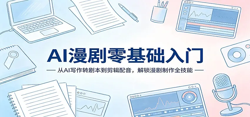 AI漫剧零基础入门:从AI写作转剧本到剪辑配音,解锁漫剧制作全技能 AI漫剧零基础入门:从AI写作转剧本到剪辑配音,解锁漫剧制作全技能