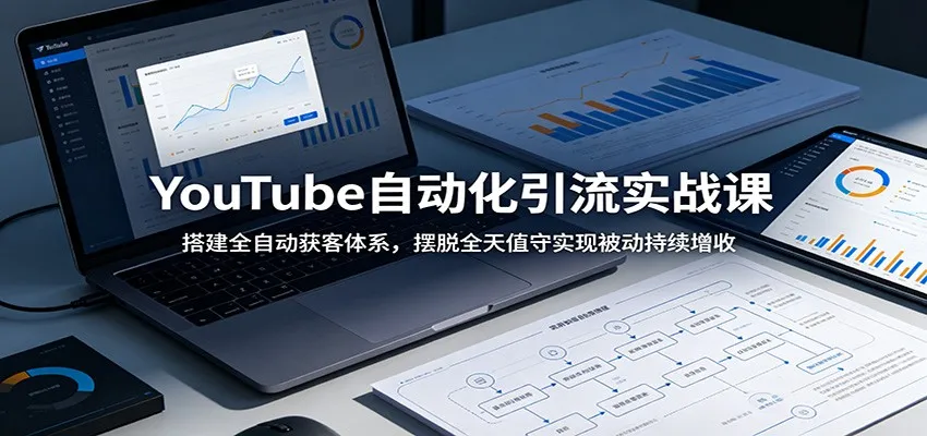 YouTube自动化引流实战课:搭建全自动获客体系,摆脱全天值守实现被动持续增收-知云阁资源站