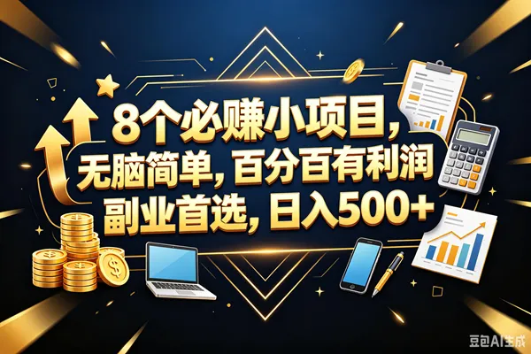 （18530期）9个必赚钱的小项目，百分百赚米，无脑简单，副业首选，日入399+-知云阁资源站