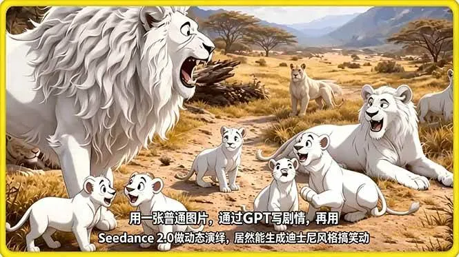 (18137期)用一张普通图片,通过GPT写剧情,再用Seedance 2.0做动态演绎,居然能生成迪士尼风格搞笑动画 (18137期)用一张普通图片,通过GPT写剧情,再用Seedance 2.0做动态演绎,居然能生成迪士尼风格搞笑动画