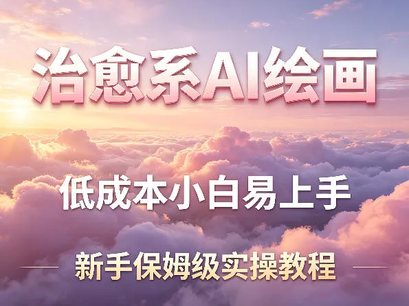 治愈系AI绘画提示词项目,低成本小白易上手,每天10分钟,新手保姆级实操教程-知云阁资源站
