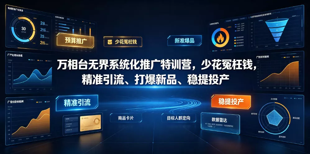 万相台无界系统化推广特训营VI0.0,少花冤枉钱,精准引流、打爆新品、稳提投产(全程录音+字幕)-知云阁资源站