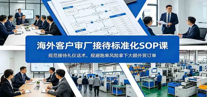 海外客户审厂接待标准化SOP课：规范接待礼仪话术，规避跑单风险拿下大额外贸订单-知云阁资源站