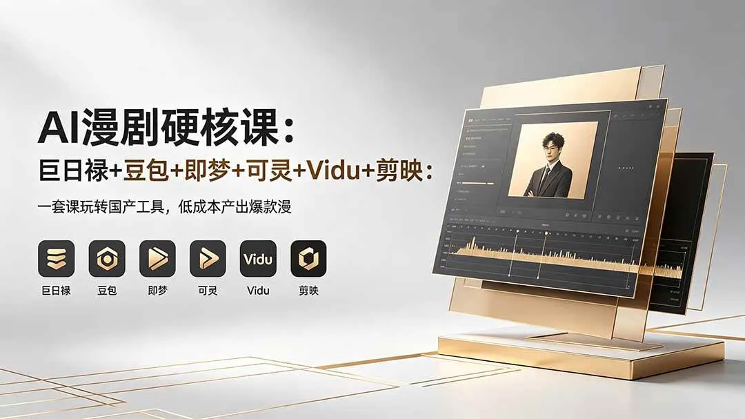 (18280期)AI漫剧硬核课:巨日禄+豆包+即梦+可灵+Vidu+剪映:一套课玩转国产工具,低成本产出爆款漫剧 (18280期)AI漫剧硬核课:巨日禄+豆包+即梦+可灵+Vidu+剪映:一套课玩转国产工具,低成本产出爆款漫剧