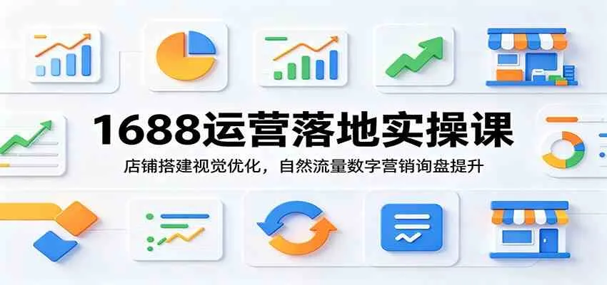 1688运营落地实操课：店铺搭建视觉优化，自然流量数字营销询盘提升-知云阁资源站