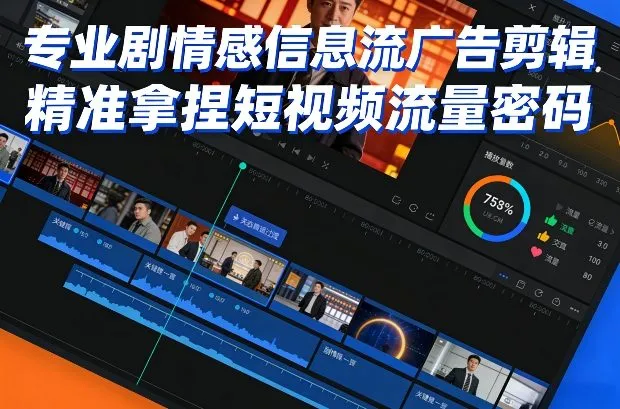 专业剧情感信息流广告剪辑,精准拿捏短视频流量密码-知云阁资源站