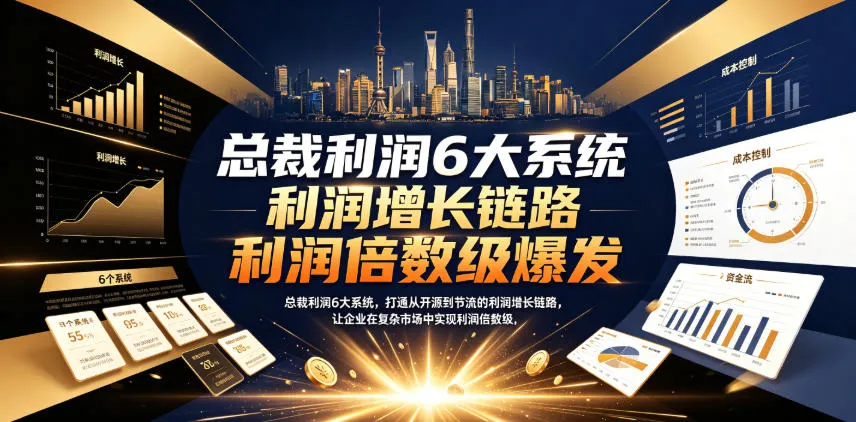 总裁利润6大系统，打通从开源到节流的利润增长链路，让企业在复杂市场中实现利润倍数级爆发-知云阁资源站