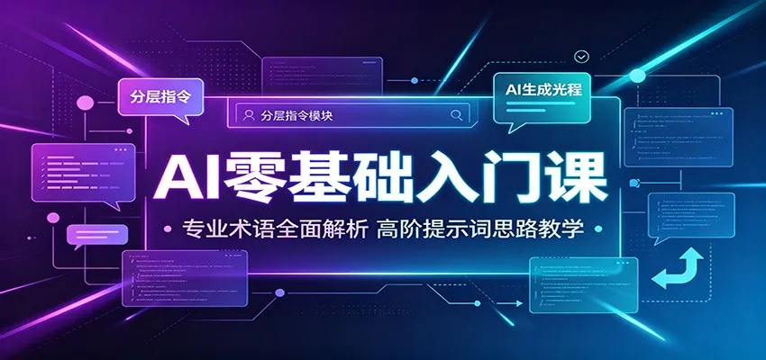 AI零基础入门课:专业术语全面解析,高阶提示词思路教学-知云阁资源站