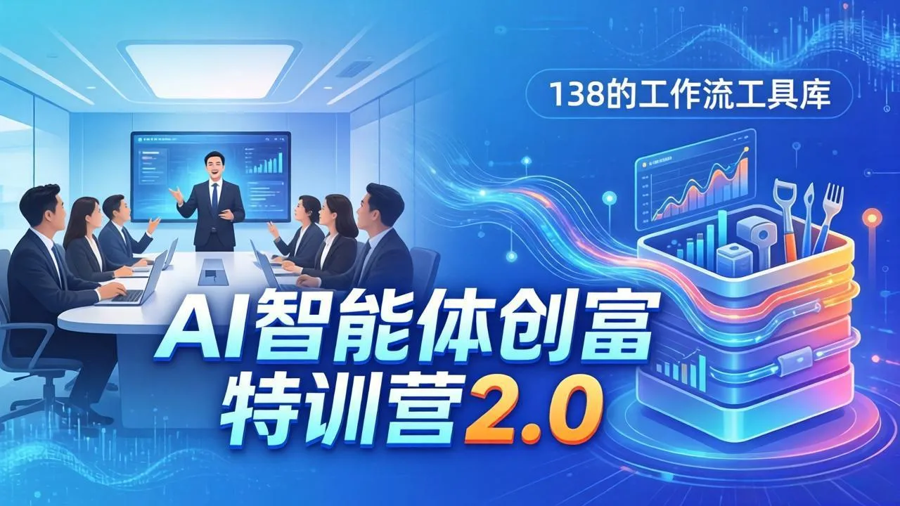 AI智能体创富训练营2.0:3天闭门直播+视频课+工具库,从0到1搭建智能体附138个工作流-知云阁资源站