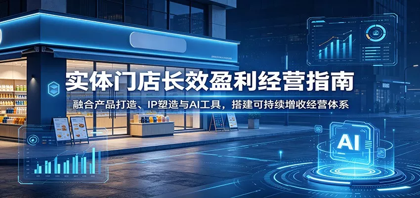 实体门店长效盈利经营指南：融合产品打造、IP塑造与AI工具，搭建可持续增收经营体系-知云阁资源站