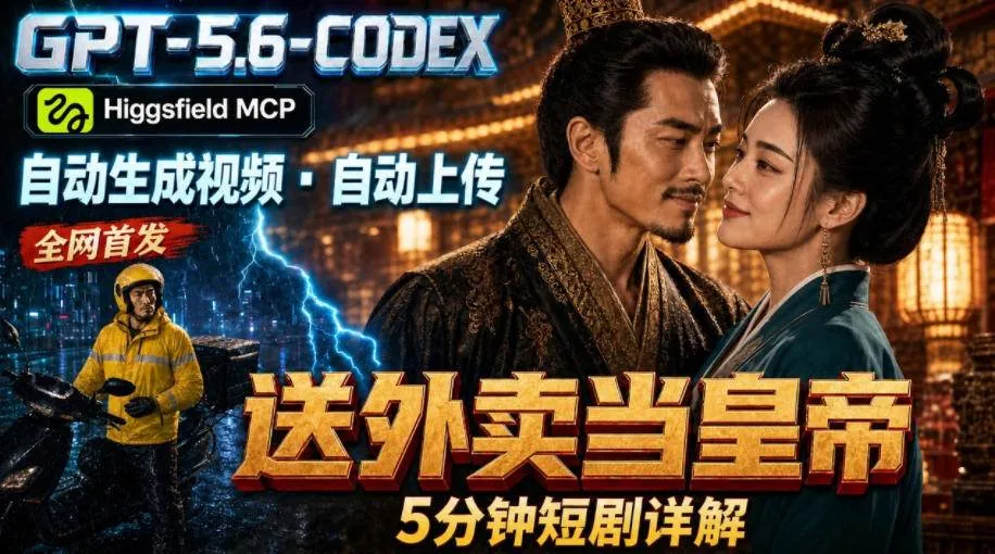 (19540期)GPT-5.6 Codex+Higgsfield MCP:一条指令生成5分钟短剧并自动上传YouTube(油管)-知云阁资源站