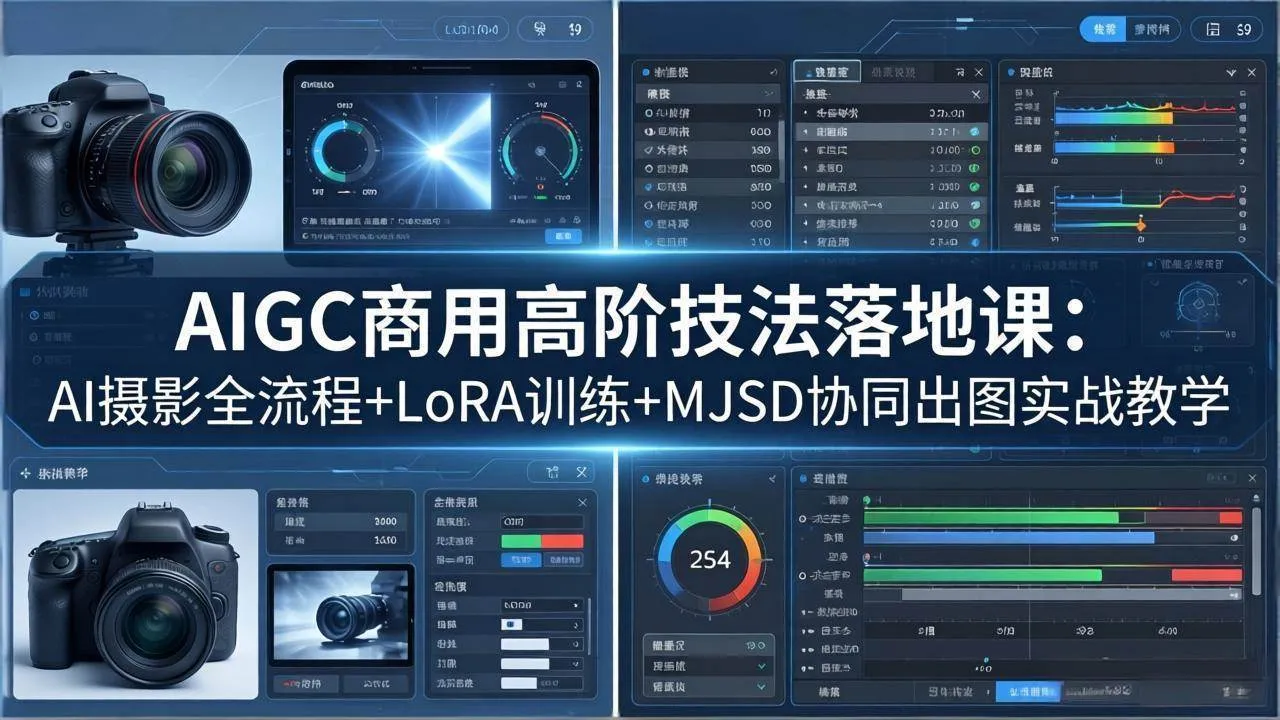 (18254期)AIGC商用高阶技法落地课:AI摄影全流程+LoRA训练+MJSD协同出图实战教学 (18254期)AIGC商用高阶技法落地课:AI摄影全流程+LoRA训练+MJSD协同出图实战教学
