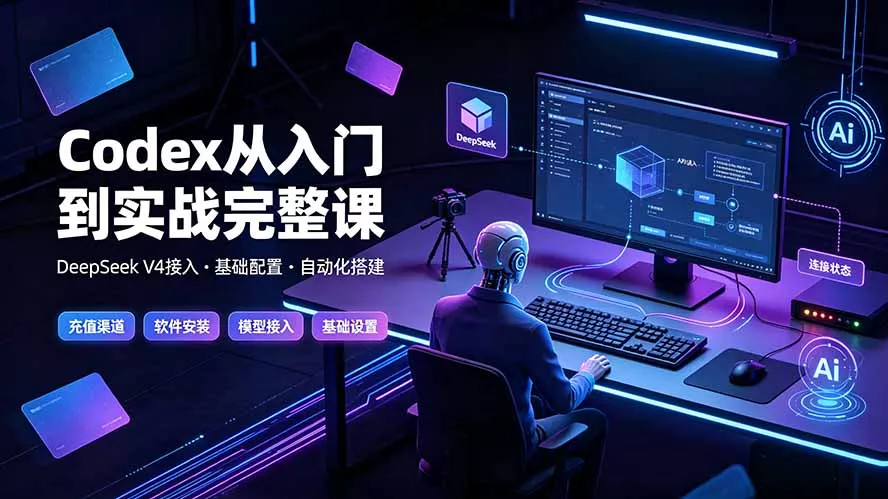 Codex从入门到实战完整课｜充值·安装·接入DeepSeek，记忆·插件·Skill·CLI·MCP全拆解-知云阁资源站