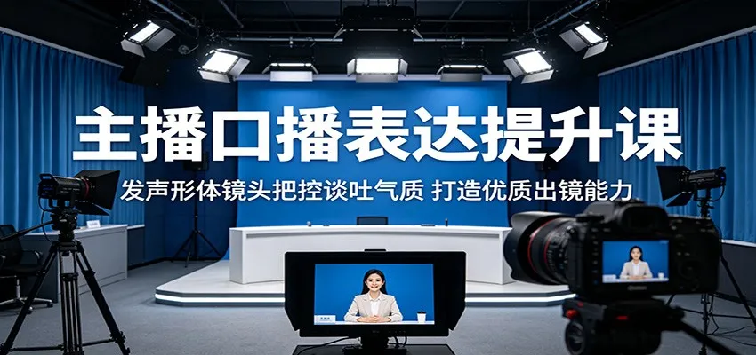 主播口播表达提升课：发声形体镜头把控谈吐气质，打造优质出镜能力-知云阁资源站