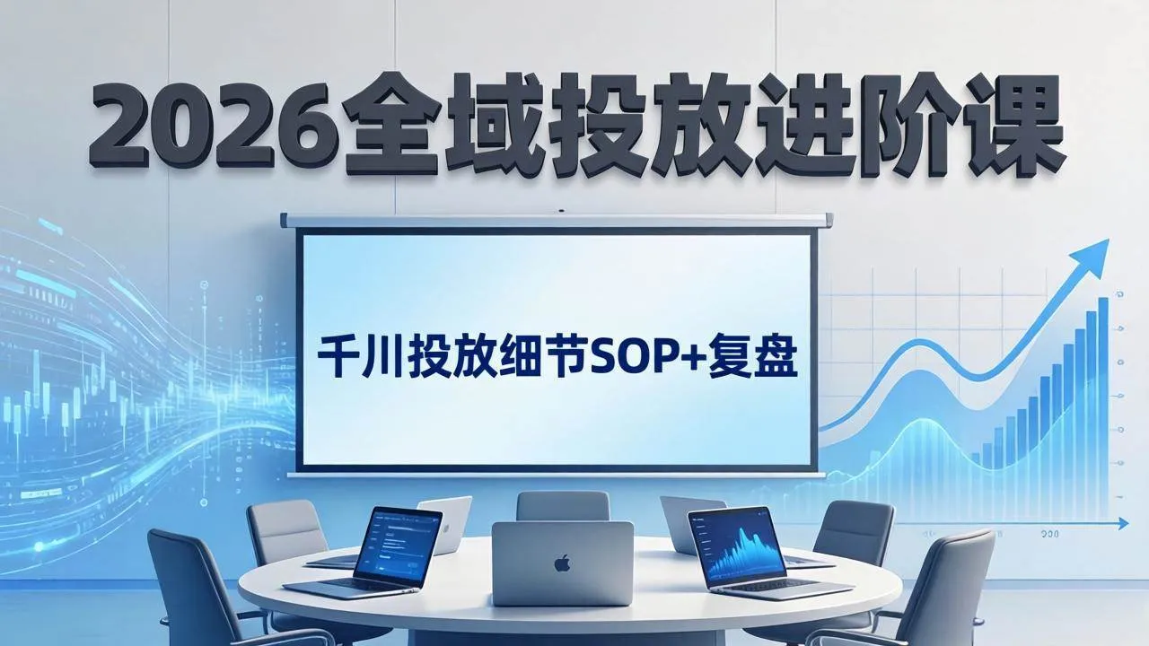 (17798期)2026全域投放进阶课:杭州线下3天实战,千川投放细节SOP+复盘,撬动自然流量-知云阁资源站