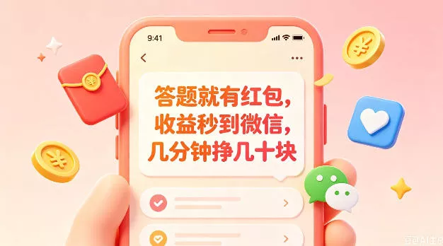 答题就有红包，收益秒到微信，几分钟挣几十块，学生党上班族宝妈都可以玩【揭秘】-知云阁资源站