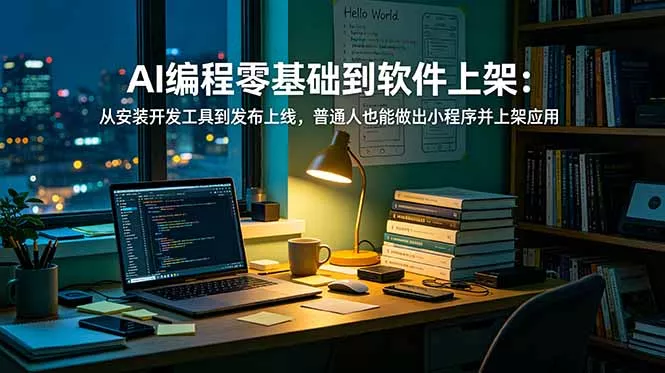 AI编程零基础到软件上架：从安装开发工具到发布上线，普通人也能做出小程序并上架应用商店-知云阁资源站