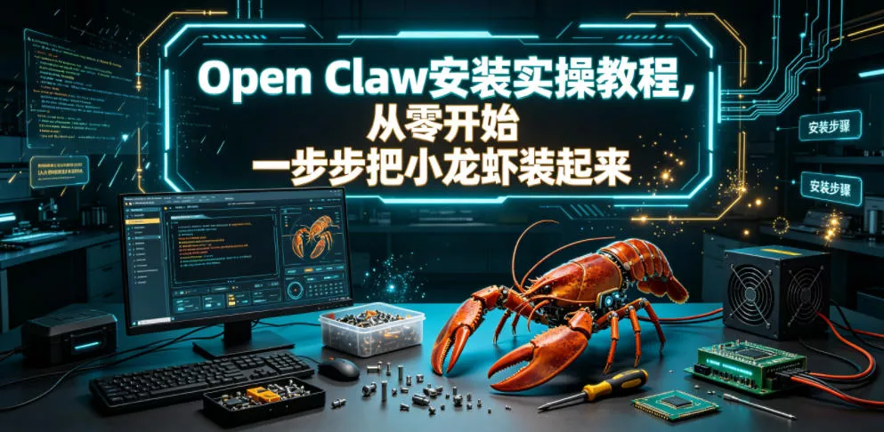 Open Claw安装实操教程,从零开始一步步一步步把小龙虾装起来-知云阁资源站