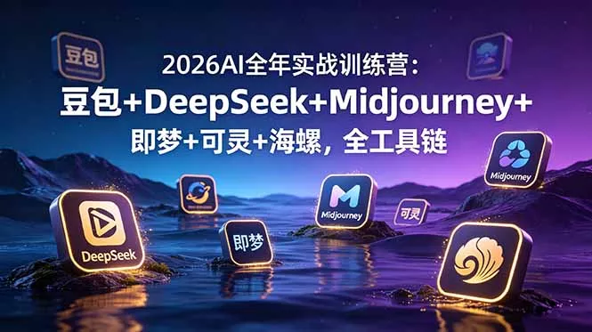 2026AI全年实战训练营：豆包+DeepSeek+Midjourney+即梦+可灵+海螺，全工具链-知云阁资源站