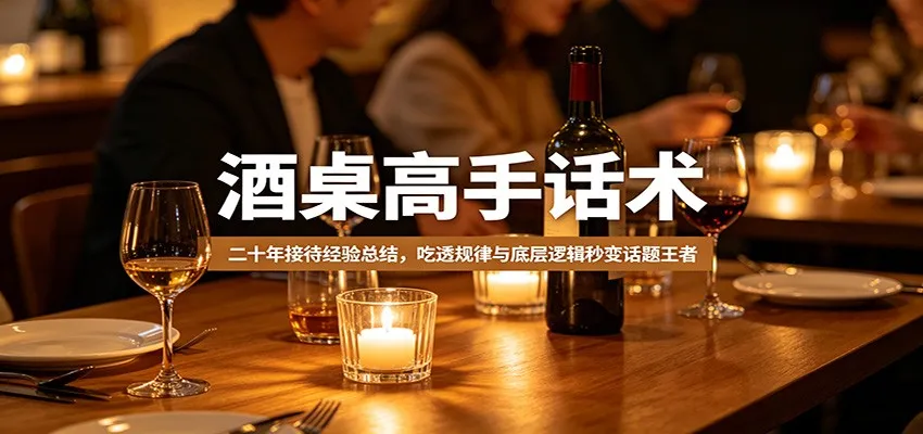 酒桌高手话术：二十年接待经验总结，吃透规律与底层逻辑秒变话题王者-知云阁资源站