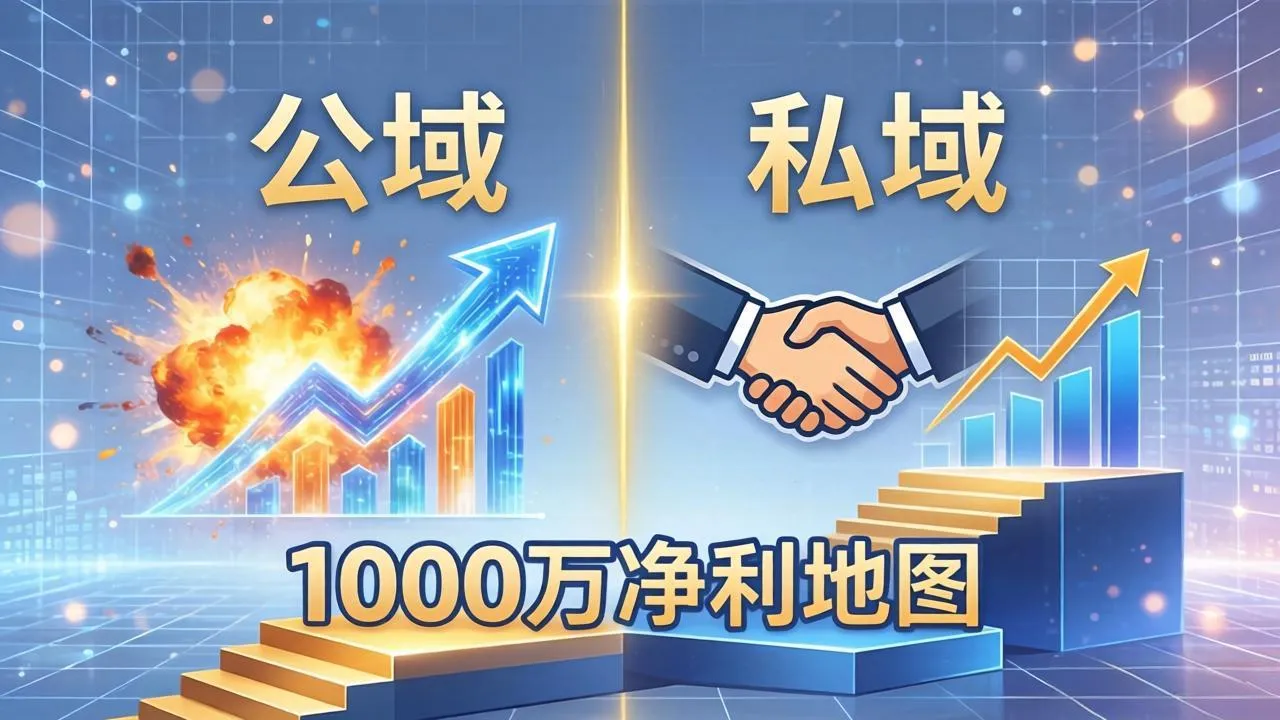 公域玩命出爆款,私域悄悄做成交:这套AI内训课,2026给你打通1000万净利的地图-知云阁资源站
