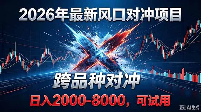 2026创业新风口！最新对冲！跨品种对冲！日收益2000-6000+-知云阁资源站