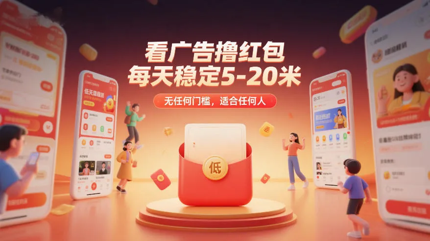 看广告撸红包,每天稳定5-20米,无任何门槛,适合任何人-知云阁资源站