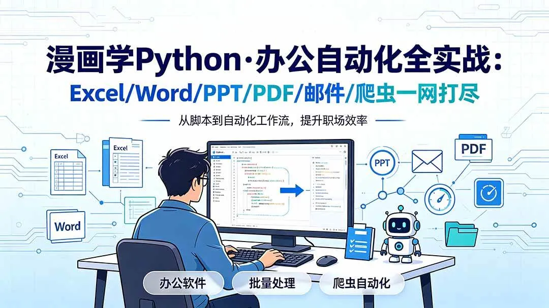 (19270期)漫画学Python·办公自动化全实战:Excel/Word/PPT/PDF/邮件/爬虫一网打尽-知云阁资源站