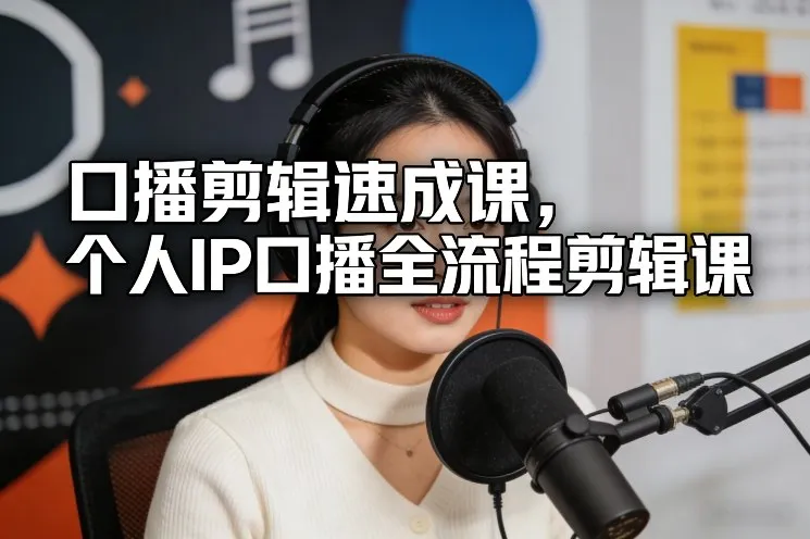 口播剪辑速成课,个人IP口播全流程剪辑课 口播剪辑速成课,个人IP口播全流程剪辑课